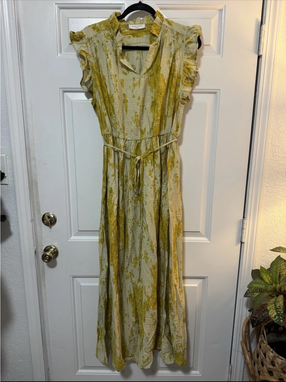 Spighe Di Lino Maxi Dress Made In Italy Size Medium
